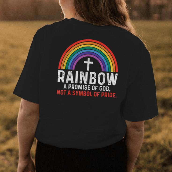 Rainbow A Promise Of God Not A Symbol Of Pride Womens Back Print T-shirt Unique Gifts