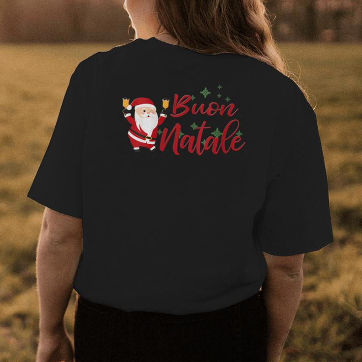 Regalo Familiare Italian Christmas Tanti Auguri Buon Natale Womens Back Print T-shirt Unique Gifts