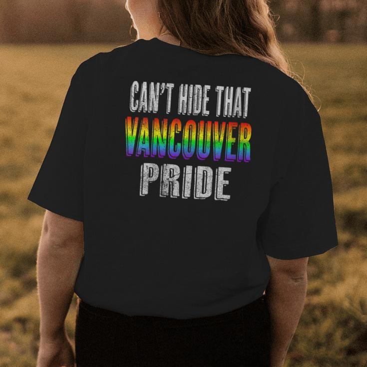 Retro 70S 80S Style Cant Hide That Vancouver Gay Pride Womens Back Print T-shirt Unique Gifts
