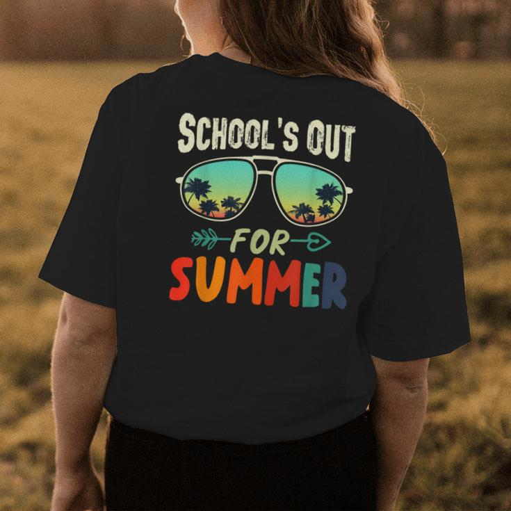 Retro Schools Out For Summer Ladies Women Kids Teacher Womens Back Print T-shirt Unique Gifts
