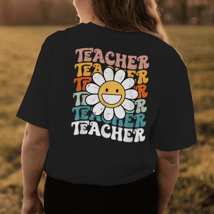 Retro Teacher Colorful - Elementary School Teacher Womens Back Print T-shirt Unique Gifts