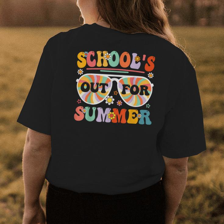 Schools Out For Summer Retro Last Day Of School Teacher Women's T-shirt Back Print Unique Gifts
