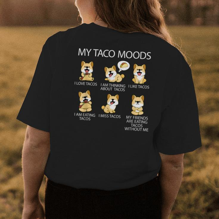 Shiba Inu Taco Lover Women Dog Owner Tacos Womens Back Print T-shirt Unique Gifts