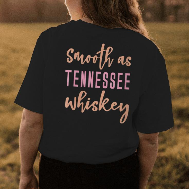 Smooth As Tennessee Whiskey Bride Bridesmaid Bridal Cowgirl Gift For Womens Womens Back Print T-shirt Unique Gifts
