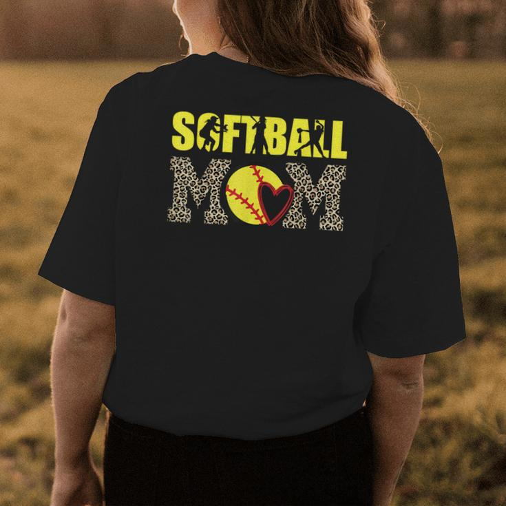 Softball Mom For Women Softball Mom Gear Softball Mom Womens Back Print T-shirt Unique Gifts