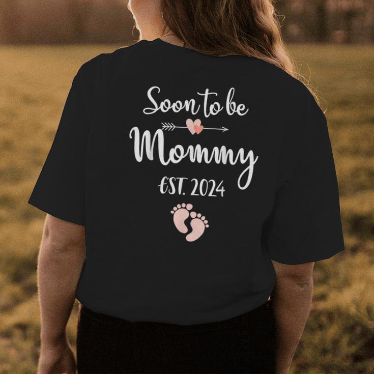 Soon To Be Mommy 2024 For Mom Pregnancy Announcement Womens Back Print T-shirt Funny Gifts