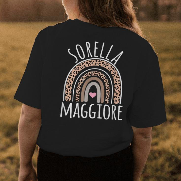 Sorella Maggiore Older Sister Italian Announcement Womens Back Print T-shirt Unique Gifts