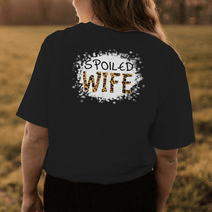 Spoiled Wife Leopard Cheetah Mother Mama Mom Fiance Womens Back Print T-shirt Unique Gifts