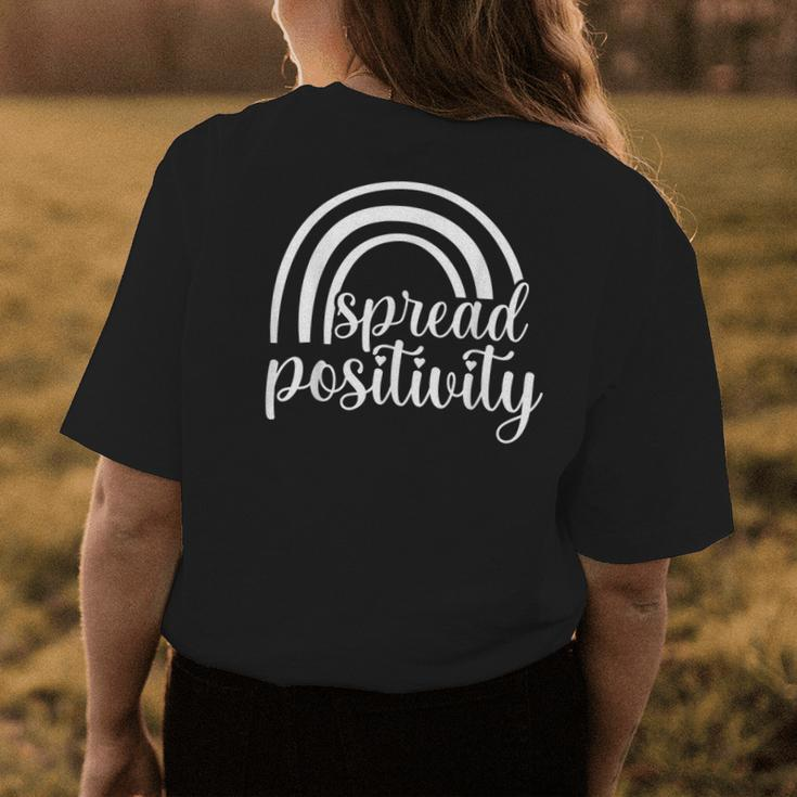 Spread Positivity Be Kind Motivational Kindness Motivate Womens Back Print T-shirt Unique Gifts