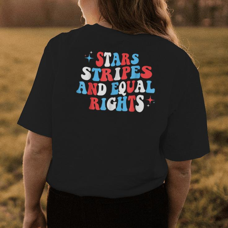 Stars Stripes And Equal Rights 4Th Of July Womens Rights Womens Back Print T-shirt Unique Gifts