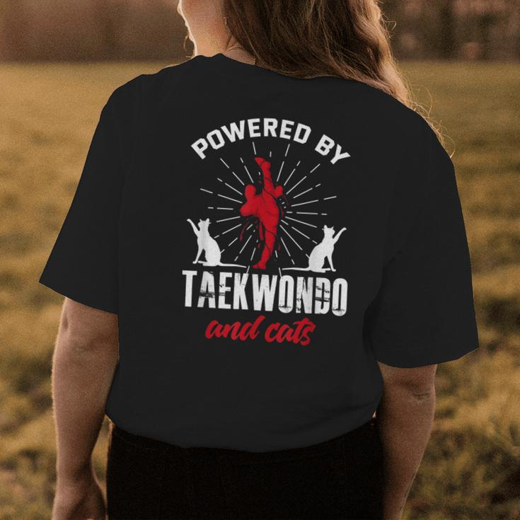 Taekwondo Funny Cat Lover Martial Arts Sport Taekwondo  Womens Back Print T-shirt Personalized Gifts