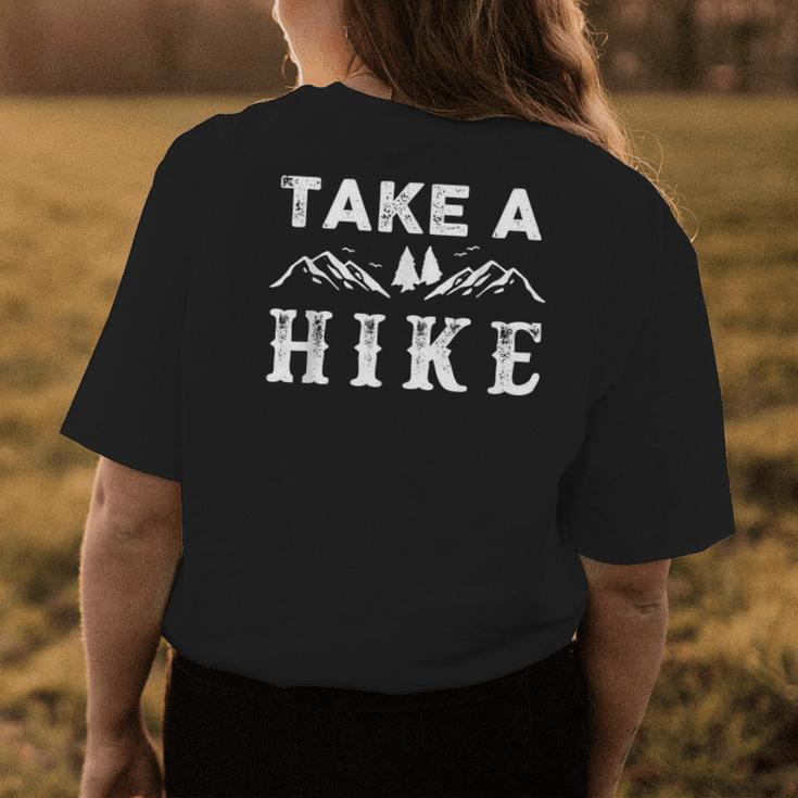 Take A Hike Costume Mountain Hiking Camping Outdoors Gifts Womens Back Print T-shirt Unique Gifts