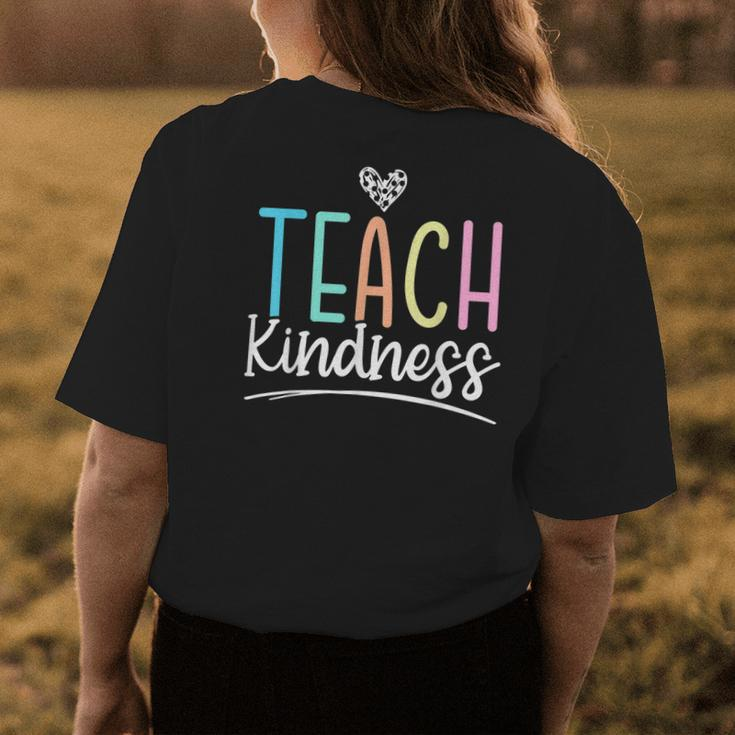 Teach Kindness Be Kind Inspirational Motivational Womens Back Print T-shirt Unique Gifts