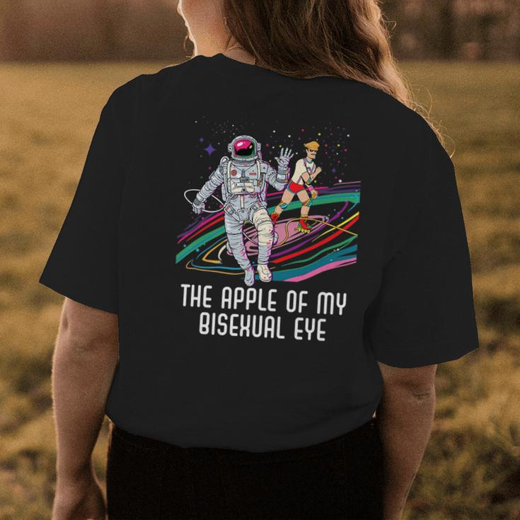 The Apple Of My Bisexual Eye Rainbow Pride Bisexuality Lgbtq Womens Back Print T-shirt Unique Gifts