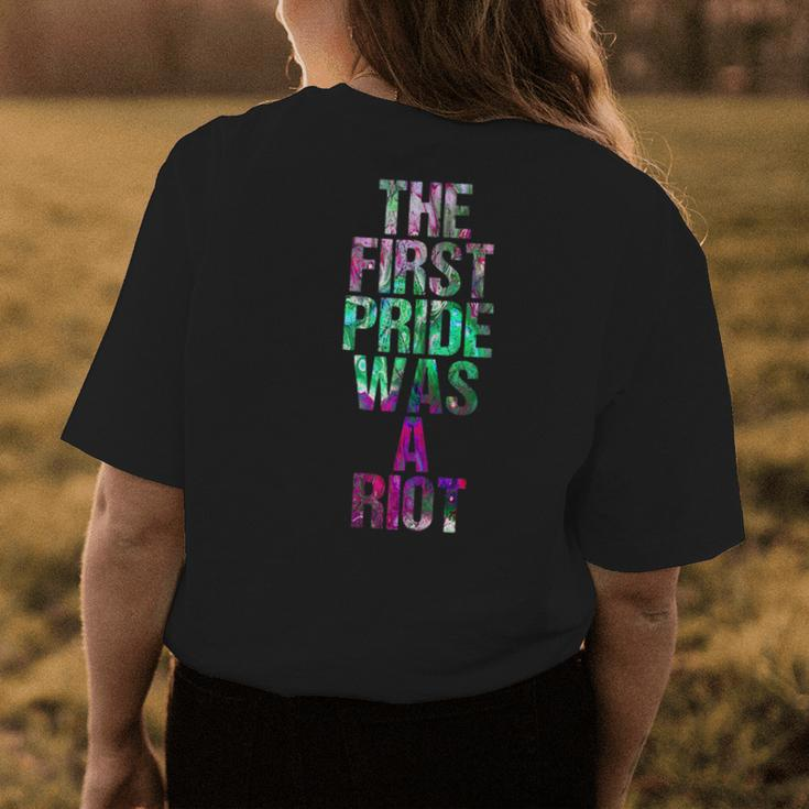 The First Pride Was A Riot Design Parade 50Th Anniversary Womens Back Print T-shirt Unique Gifts