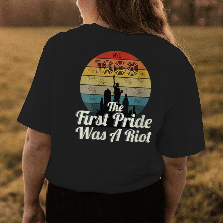 The First Pride Was A Riot Lgbtq 50Th Anniversary Gift Womens Back Print T-shirt Unique Gifts