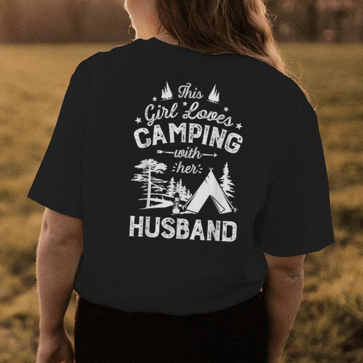 This Girl Loves Camping With Her Husband Gifts Camper Wife Womens Back Print T-shirt Unique Gifts