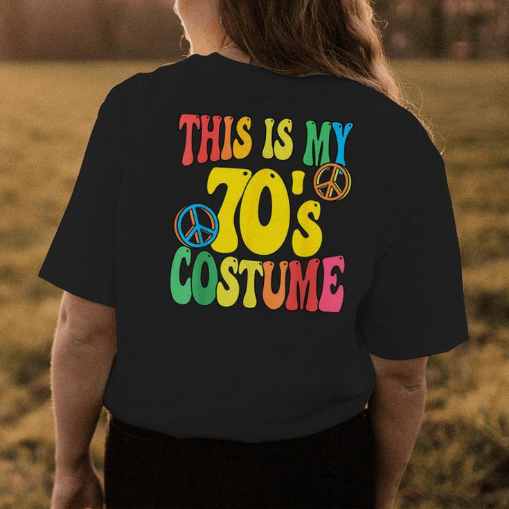 This Is My 70S Costume Peace 70S Party Outfit Groovy Womens Back Print T-shirt Unique Gifts