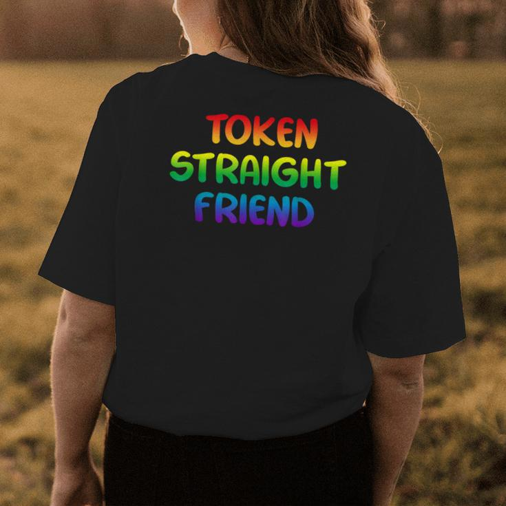 Token Straight Friend Rainbow Colors Lgbt Men Women Womens Back Print T-shirt Funny Gifts