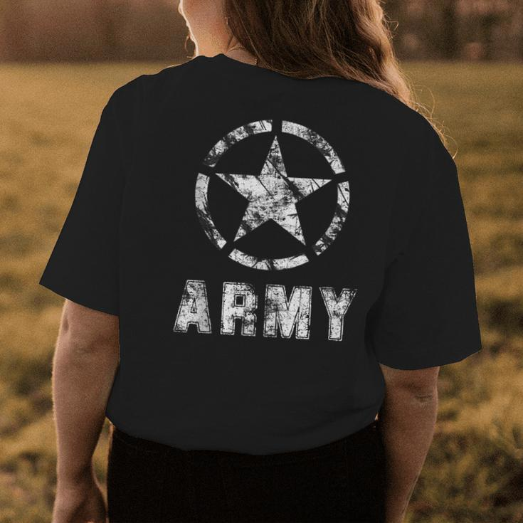 Us Army Vintage Army Proud Gift Womens Back Print T-shirt Unique Gifts