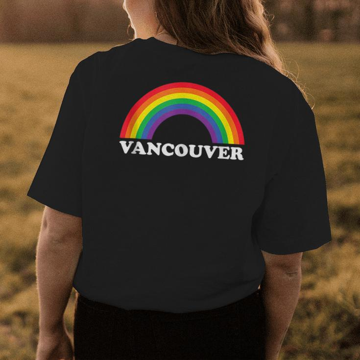 Vancouver Rainbow Lgbtq Gay Pride Lesbians Queer Womens Back Print T-shirt Unique Gifts