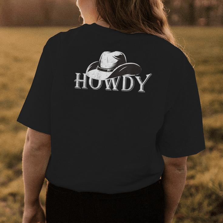 Vintage Howdy Rodeo Western Country Southern Cowboy Cowgirl Womens Back Print T-shirt Unique Gifts