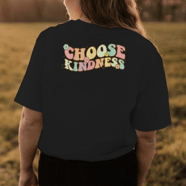 Vintage Kindness Choose Kindness Be Kind Women Girls Womens Back Print T-shirt Unique Gifts