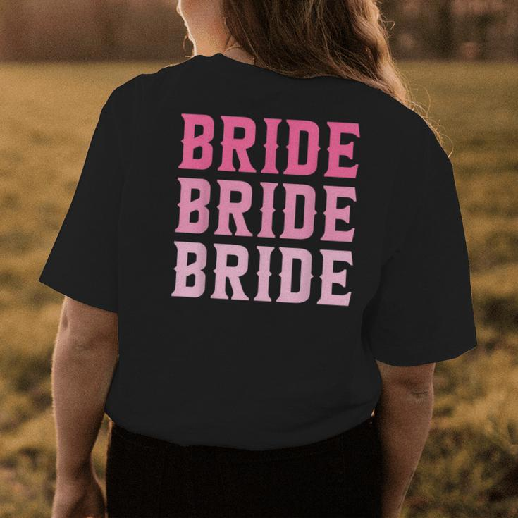 Vintage Retro Bride Rodeo Cowgirl Bachelorette Party Wedding Womens Back Print T-shirt Unique Gifts