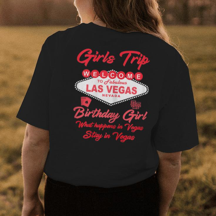 Welcome To Las Vegas Girls Trip Birthday Girl Souvenir Gift Gift For Womens Womens Back Print T-shirt Unique Gifts