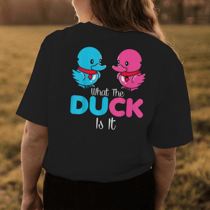 What The Duck Is It Gender Reveal Party Womens Back Print T-shirt Unique Gifts