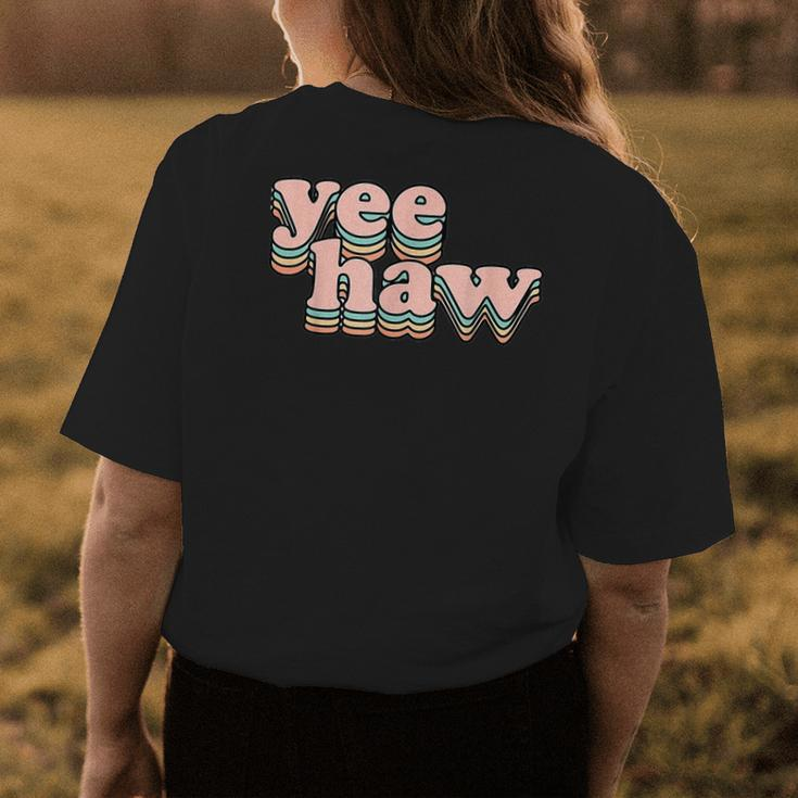 Yeehaw Howdy Space Cowgirl Womens Back Print T-shirt Unique Gifts