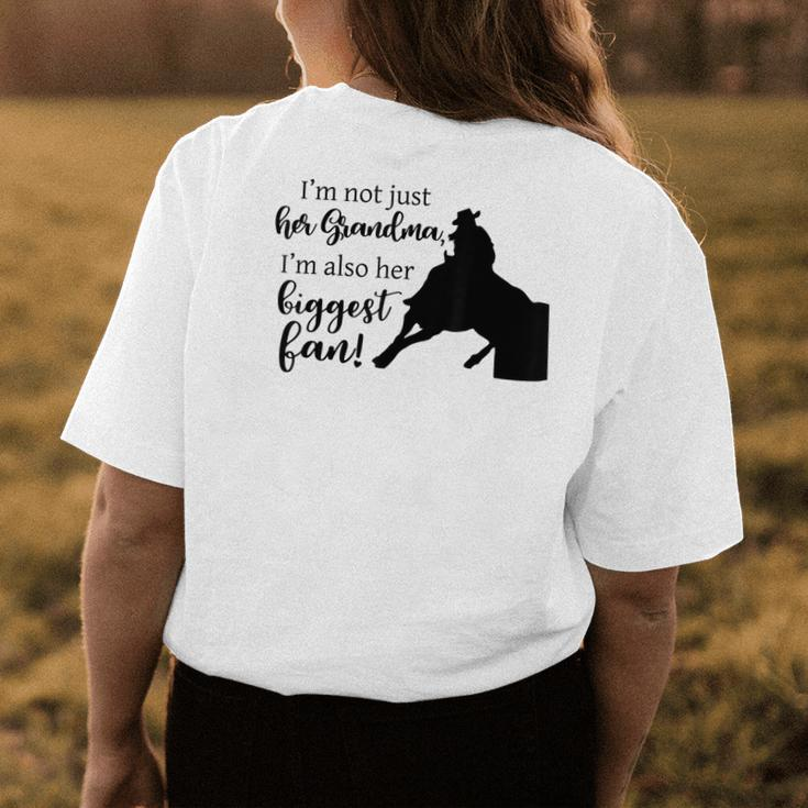 Barrel Racer Grandma Cowgirl Hat Design Horse Riding Racing Womens Back Print T-shirt Unique Gifts