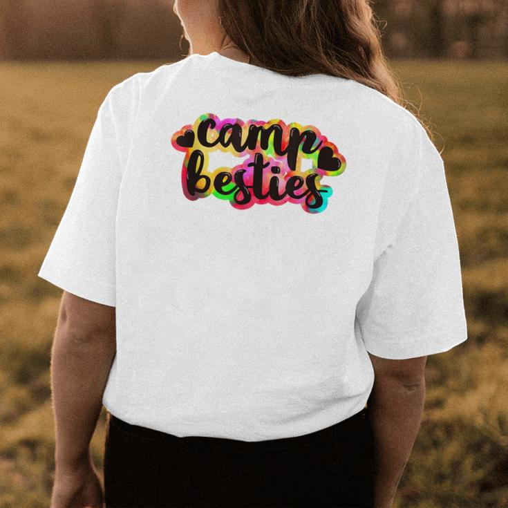 Camp Besties Camping Best Friend Camper Gifts For Girl Womens Back Print T-shirt Unique Gifts