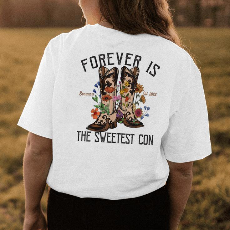 Foreveristhesweetest Con Cowgirl Boots Country Music Womens Back Print T-shirt Unique Gifts