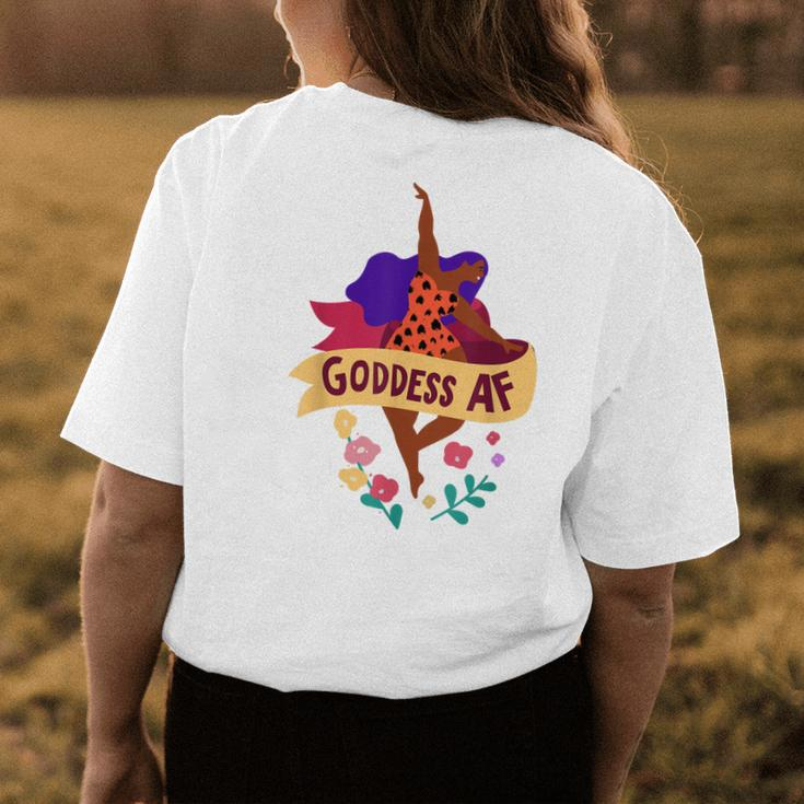 Goddess Af Strong Women Beautiful Boss Ladies Feminist Womens Back Print T-shirt Unique Gifts