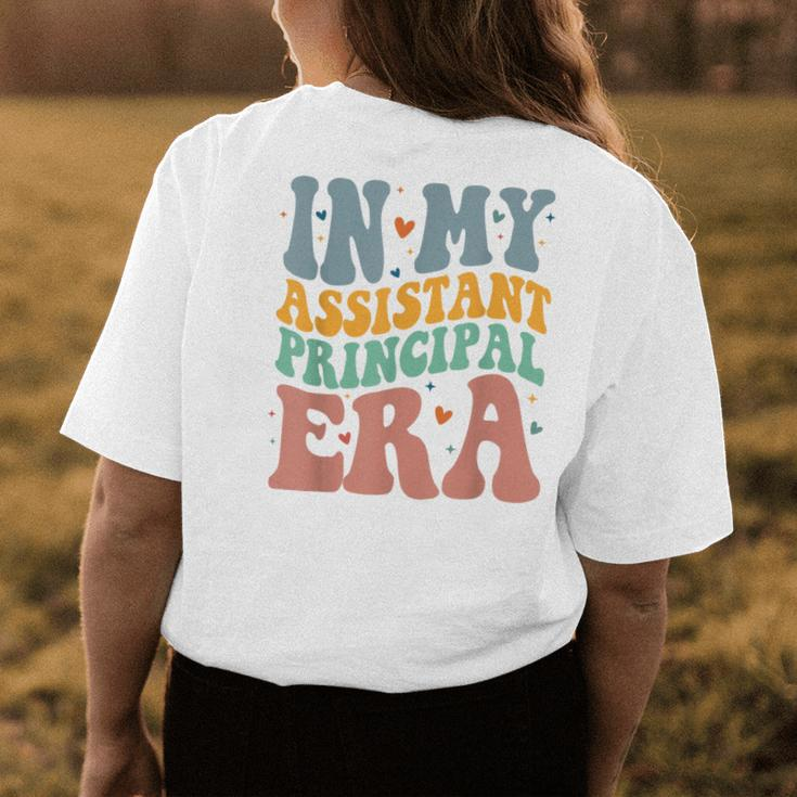 Groovy In My Assistant Principal Era Job Title School Worker Womens Back Print T-shirt Unique Gifts