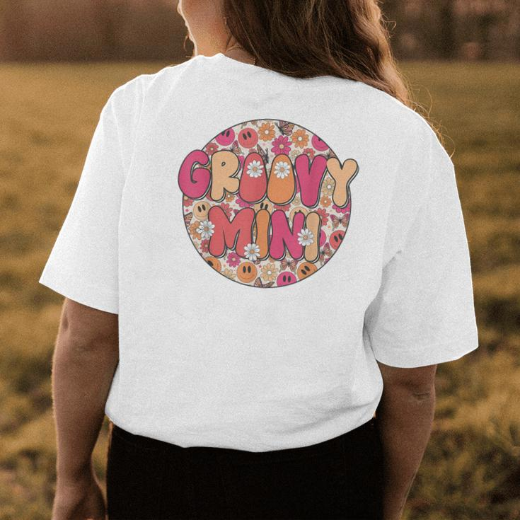Groovy Mimi Hippie Retro Daisy Flower Smile Face Womens Back Print T-shirt Unique Gifts
