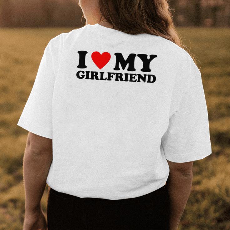 I Love My Girlfriend I Heart My Girlfriend Gf Womens Back Print T-shirt Unique Gifts