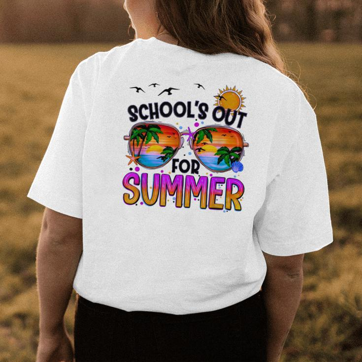 Last Day Of School Graduation Schools Out For Summer Teacher Womens Back Print T-shirt Unique Gifts