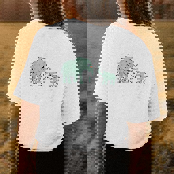 Mama To Be Elephant Funny Pregnancy For Women Gifts For Mama Funny Gifts Womens Back Print T-shirt Unique Gifts