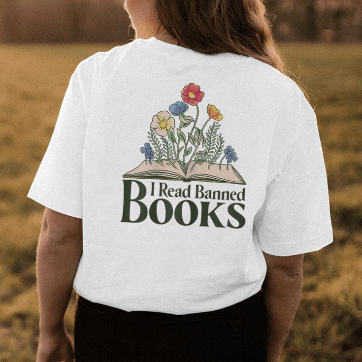I Read Banned Books Womens Women's T-shirt Back Print Unique Gifts