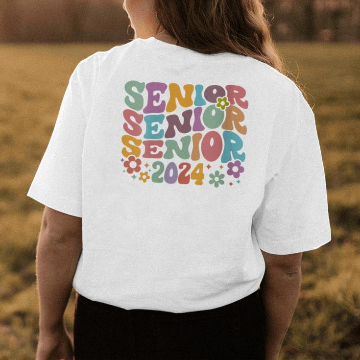 Senior 2024 Senior Retro Class Of 2024 Senior Graduation Women's T-shirt Back Print Unique Gifts