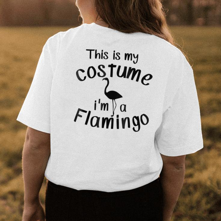This Is My Costume Im A Flamingo Pink And Orange Womens Back Print T-shirt Unique Gifts