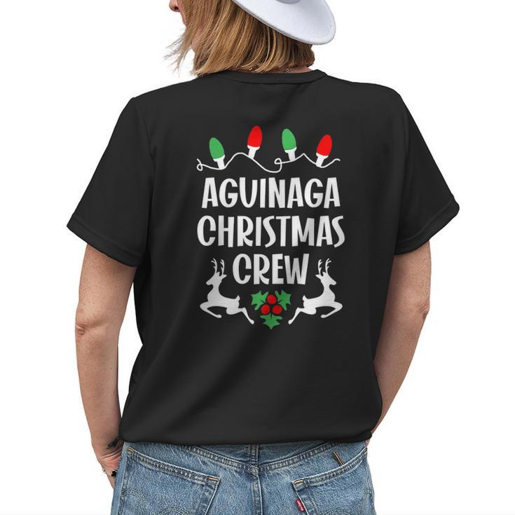 Aguinaga Name Gift Christmas Crew Aguinaga Womens Back Print T-shirt Gifts for Her