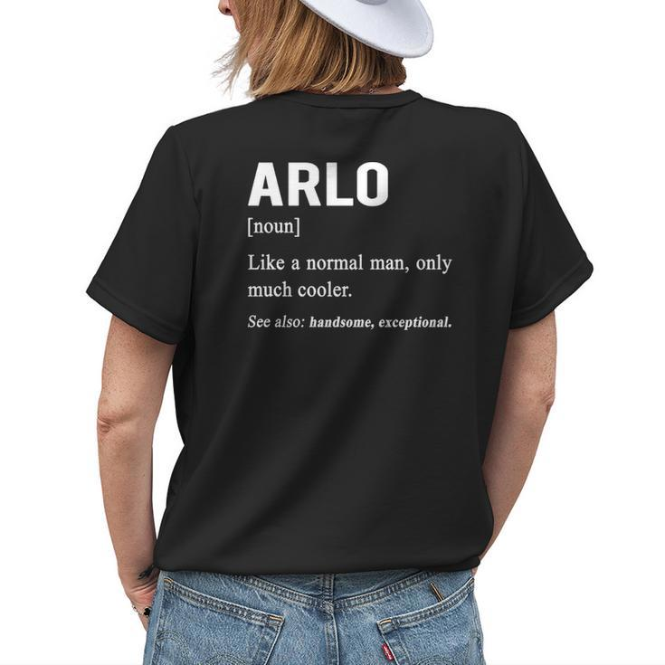 Arlo Name Gift Arlo Funny Definition V2 Womens Back Print T-shirt Gifts for Her