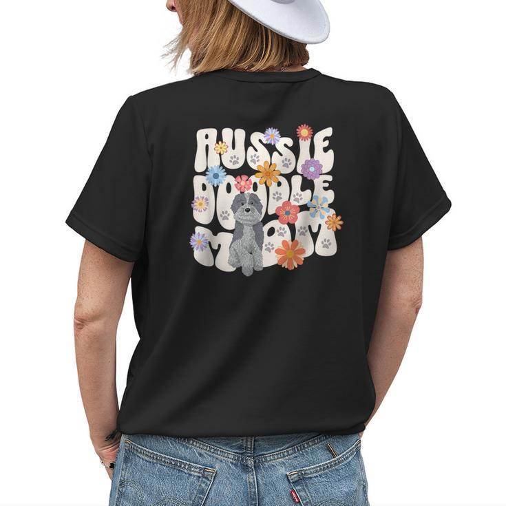 Aussie Doodle Mom Dog Design Womens Womens Back Print T-shirt Gifts for Her