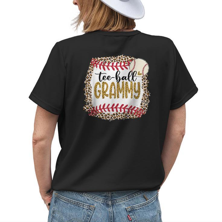 Ball Grammy Leopard Ball Grammy For Softball Player Womens Back Print T-shirt Gifts for Her