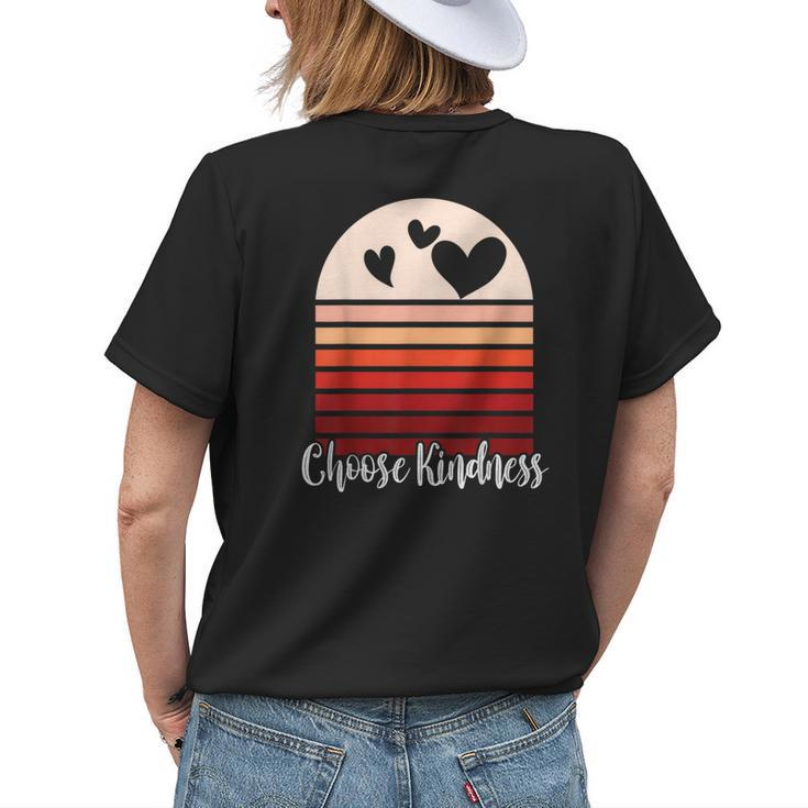 Be Kind Choose Kindness Vintage Inspirational Kindness Kind Womens Back Print T-shirt Gifts for Her