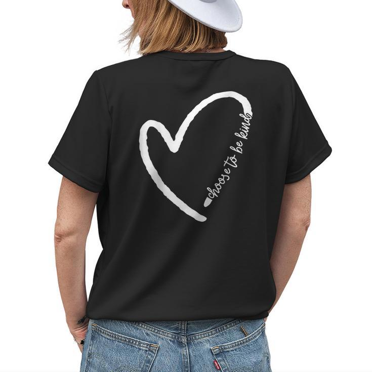 Be Kind Motivational Kindness Inspirational Encouragement Womens Back Print T-shirt Gifts for Her
