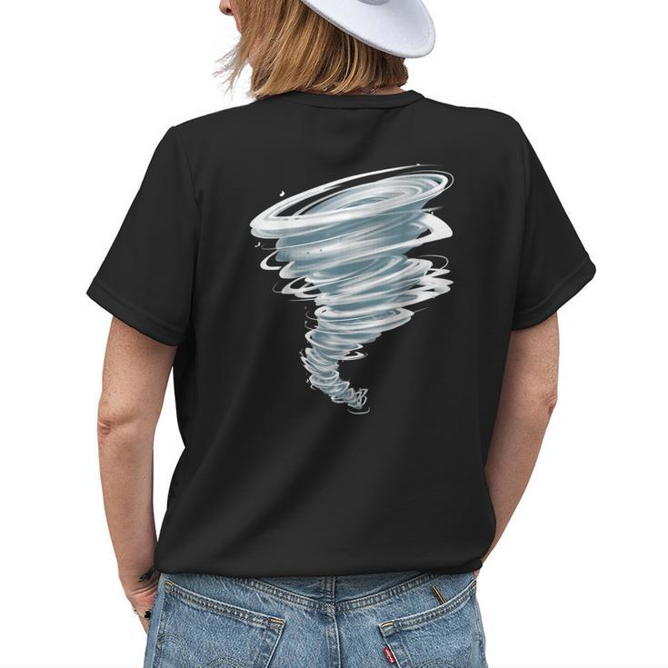 Best Tornado For Men Women Storm Hunter Weather Meteorology Womens Back Print T-shirt Gifts for Her
